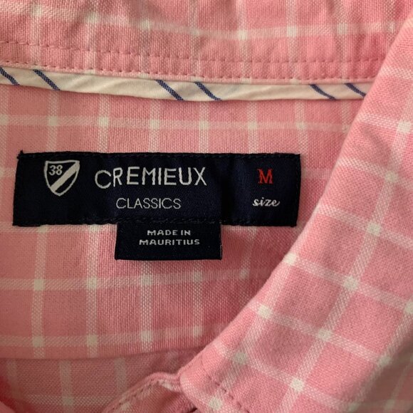 Cremieux Long Sleeve Button Down Shirt M Pink Checkered Chest Pocket Cotton - Picture 6 of 6
